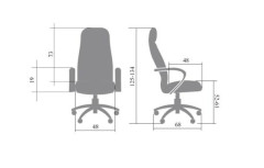 Кресло руководителя Атлант экокожа крем/хром ТГ ИМ