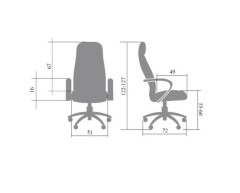 Кресло руководителя Барселона нат кожа крем хром МБ ИМ