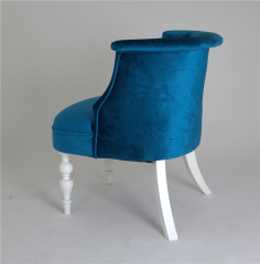 Кресло Бархат (эмаль белая / 34 - королевский синий)