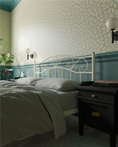 Кровать "Глэдис" без изножья (120х200/ноги металл/цвет Бежевый)