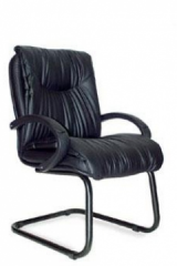 Кресло руководителя Шеф эко кожа черная, МУЛЬТИ ТОП-ГАН, ХРОМ