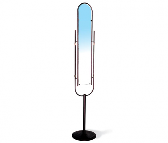 Зеркало Sheffilton офисное Н  (черный/серебро)