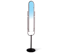 Зеркало Sheffilton офисное Н (черный/серебро)