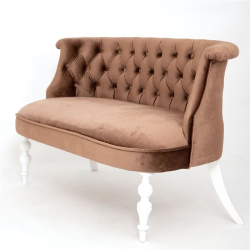 Диван Бархат (эмаль белая / 6 - шоколад)