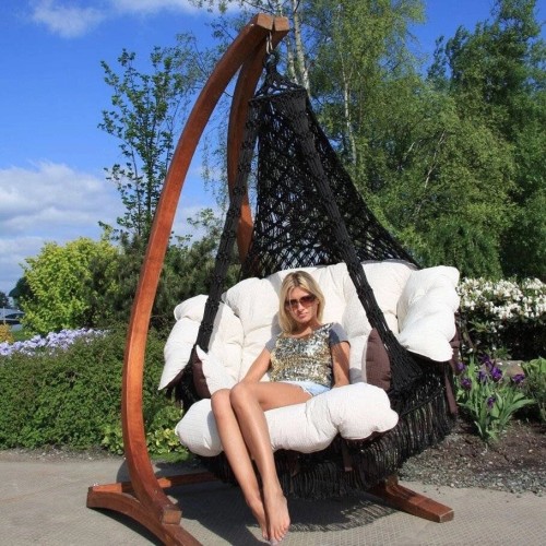 Подвесное плетеное кресло CARTAGENA цвет черный без каркаса BF