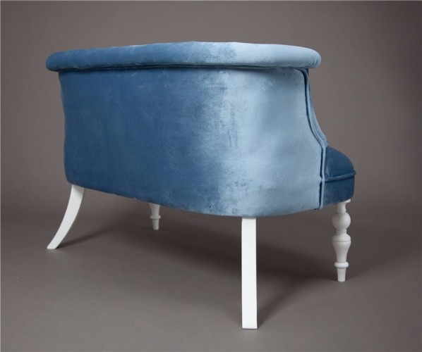 Диван Бархат (эмаль белая / 9 - небесно-голубой)