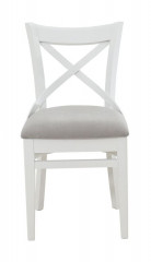 Стул полумягкий "Соло" венский (Тон 9 Эмаль белая / ткань:Вивальди 06)