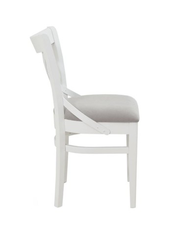 Стул полумягкий "Соло" венский (Тон 9 Эмаль белая / ткань:Вивальди 06)