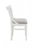 Стул полумягкий "Соло" венский (Тон 9 Эмаль белая / ткань:Вивальди 06)