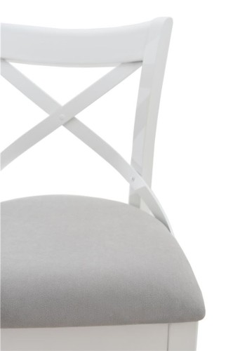 Стул полумягкий "Соло" венский (Тон 9 Эмаль белая / ткань:Вивальди 06)