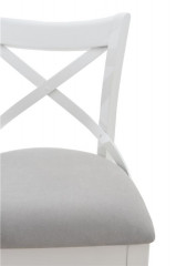 Стул полумягкий "Соло" венский (Тон 9 Эмаль белая / ткань:Вивальди 06)