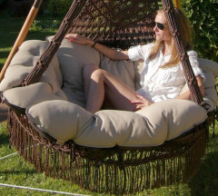 Подвесные качели CARTAGENA (четыре цвета) + каркас МАЙЯ (дерево) BF