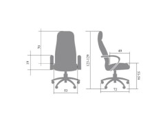 Офисное кресло руководителя Босс эко чёрный МБ пласт