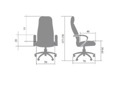 Кресло руководителя Монблан рогожка корич МТГ хром ИМ