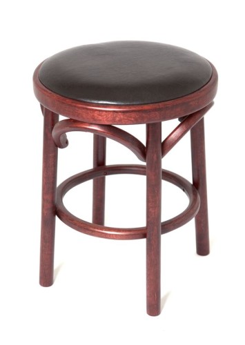 Табурет Венский мягкий (махагон, экокожа)