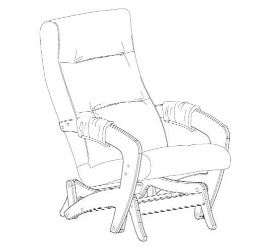 Кресло-маятник "Элит" (Дуб, ткань Fancy 85)