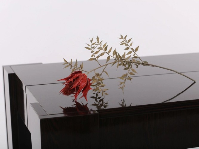 Стол-трансформер Cross GWE, венге глянец/ опоры нерж. сталь