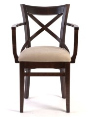 Кресло полумягкое "Соло" венское (Тон 8 Венге / ткань:Вивальди 04)