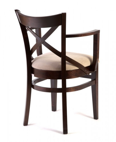 Кресло полумягкое "Соло" венское (Тон 8 Венге / ткань:Вивальди 04)