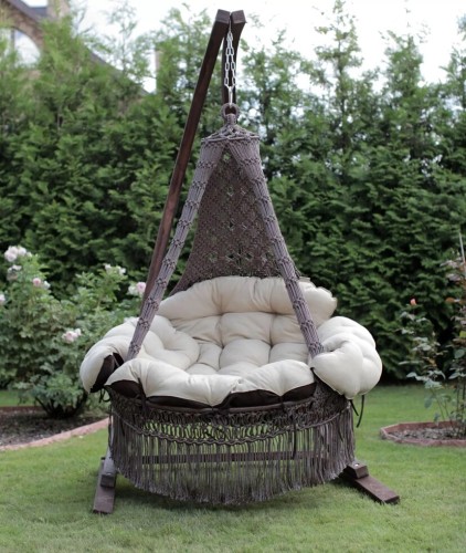 Подвесное плетеное кресло CARTAGENA цвет коричневый без каркаса BF