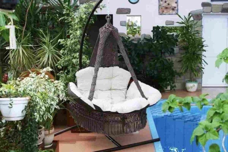 Подвесное плетеное кресло CARTAGENA цвет коричневый без каркаса BF