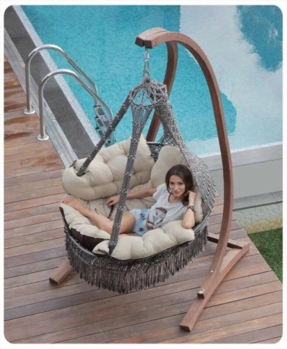 Подвесное плетеное кресло CARTAGENA цвет коричневый без каркаса BF