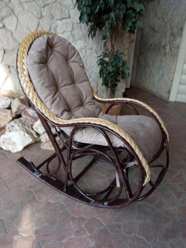 Кресло качалка из лозы Боярыня