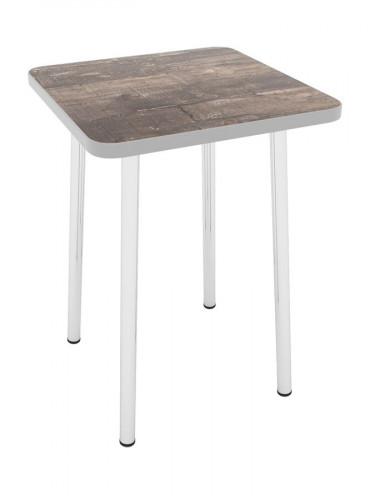 Табурет на хромированных ногах (Кантри 2047/кромка серая)