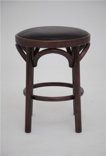 Табурет Венский мягкий (темный тон, экокожа коричневая)