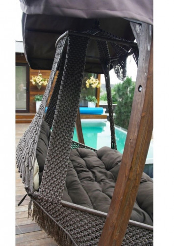 Подвесные плетеные качели СЕАРА с каркасом (комплект) BF