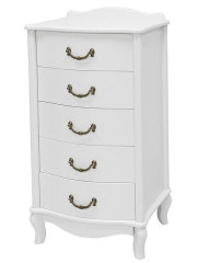 Комод "Джульетта" узкий 5 ящ.(молочный дуб) Вис