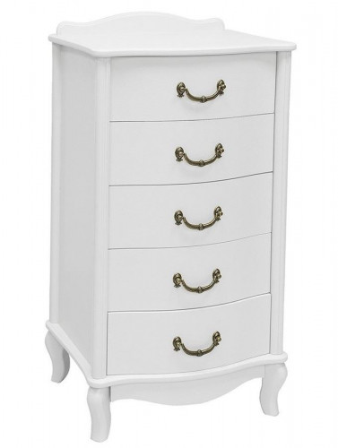 Комод "Джульетта" узкий 5 ящ.(молочный дуб) Вис