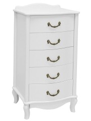 Комод "Джульетта" узкий 5 ящ.(молочный дуб) Вис