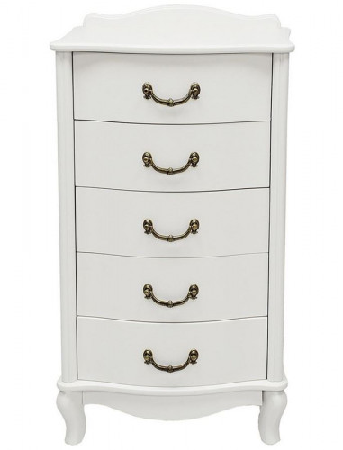 Комод "Джульетта" узкий 5 ящ.(молочный дуб) Вис