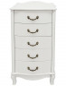 Комод "Джульетта" узкий 5 ящ.(молочный дуб) Вис