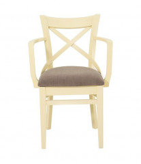 Кресло полумягкое "Соло" венское (Тон 10 Слоновая кость RAL 1015 / ткань:Бренди латте)