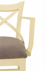Кресло полумягкое "Соло" венское (Тон 10 Слоновая кость RAL 1015 / ткань:Бренди латте)