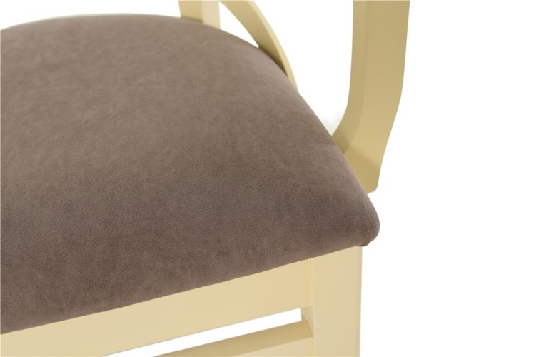 Кресло полумягкое "Соло" венское (Тон 10 Слоновая кость RAL 1015 / ткань:Бренди латте)