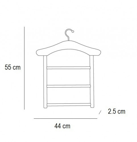 Вешалка-плечики для костюма Milord (Белый) (Arredamenti, Италия)