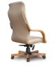 Кресло руководителя Бонд нат кожа крем/дерево МТГ ИМ