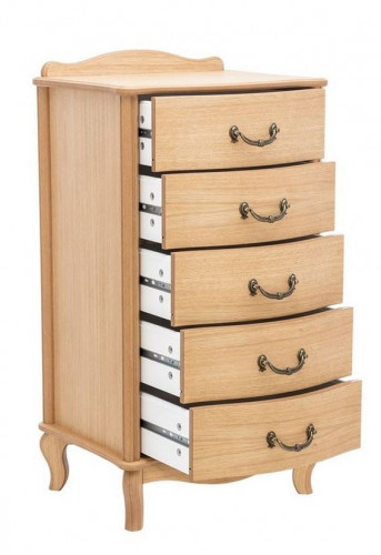 Комод "Джульетта" узкий 5 ящ.(светлый дуб) Вис
