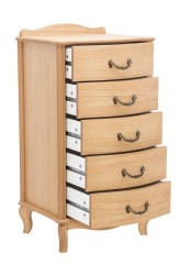 Комод "Джульетта" узкий 5 ящ.(светлый дуб) Вис