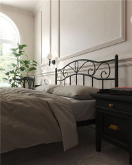 Кровать с изножьем "Глэдис"  (120х200/ноги металл/цвет Чёрный)