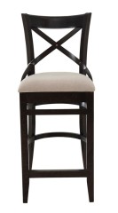 Стул полубарный с мягким сиденьем "Соло" венский (Тон 8 Венге / ткань Вивальди 04)