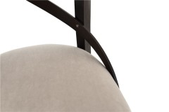 Стул полубарный с мягким сиденьем "Соло" венский (Тон 8 Венге / ткань Вивальди 04)