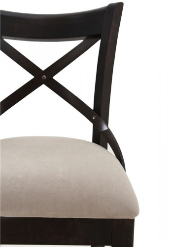 Стул полубарный с мягким сиденьем "Соло" венский (Тон 8 Венге / ткань Вивальди 04)