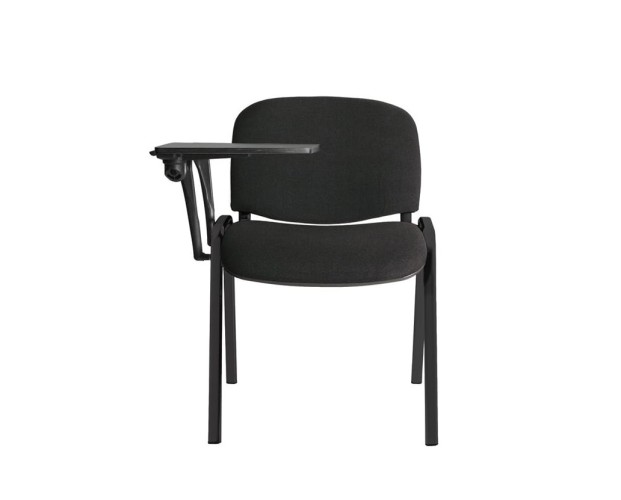 Стул для посетителей ИЗО черный ткань черная с пюпитром