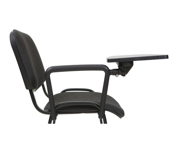 Стул для посетителей ИЗО черный ткань черная с пюпитром