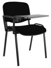 Стул для посетителей ИЗО черный ткань черная с пюпитром