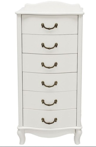Комод "Джульетта" узкий 6 ящ. (молочный дуб) Вис